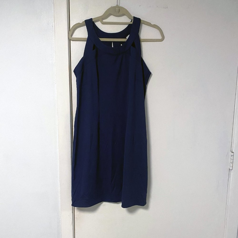 Lulu-B Halter Dress Navy with SPF 50